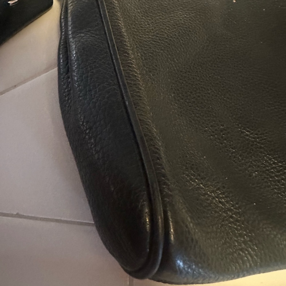 Coach Pebbled Black Leather Crossbody Bag - Picture 7 of 9